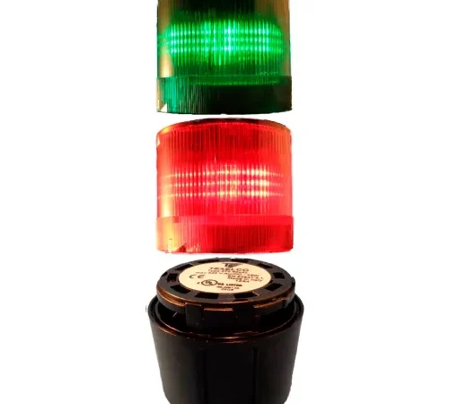 Springer Controls / Texelco LA-TCL92SF52 70mm Complete Light Stack, 120V LED, BLK Term, G-R