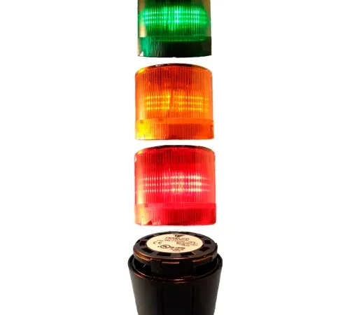 Springer Controls / Texelco LA-TCL93SB532 70mm Complete Light Stack, 24V LED, BLK Term, G-A-R