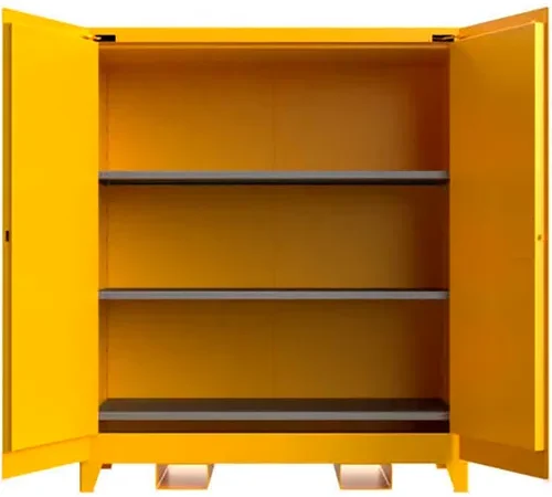 Strong Hold® Flammable Safety Cabinet, Manual Close, 120 Gal. Cap., 59"W x 34"D x 70"H, Yellow
