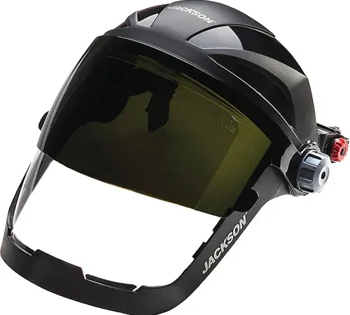 Jackson Safety Universal Adapter Face Shield with Shade 8 IR Flip Visor, Anti-Fog - QUAD500 Series