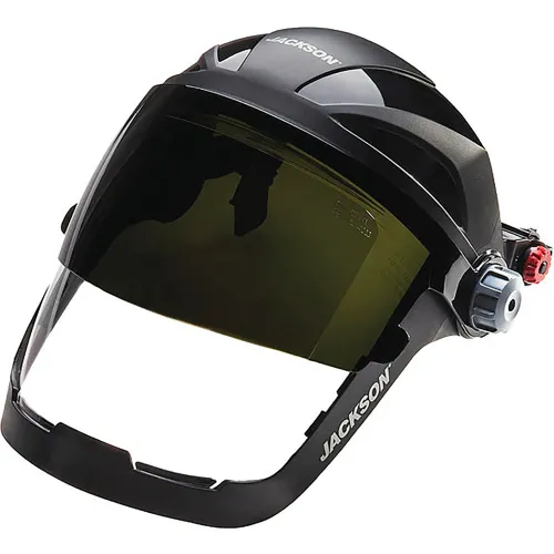Jackson Safety Universal Adapter Face Shield with Shade 8 IR Flip Visor, Anti-Fog - QUAD500 Series