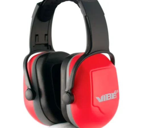 Jackson Safety Adjustable Safety Ear Muffs, Noise Reducing & Dielectric, 26dB NRR, Red