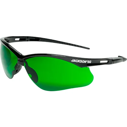 Jackson Safety SG Safety Glasses, Anti-Scratch, UV Protection Shade 3 IR Lens, Black Frame - Pkg Qty 12