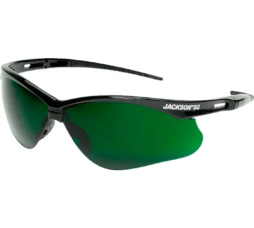 Jackson Safety SG Safety Glasses Features Anti-Scratch, UV Protection, Shade 5 IR, Black Frame - Pkg Qty 12