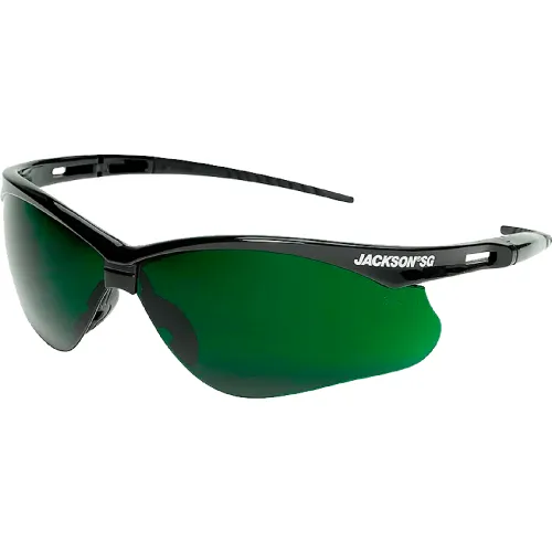 Jackson Safety SG Safety Glasses Features Anti-Scratch, UV Protection, Shade 5 IR, Black Frame - Pkg Qty 12