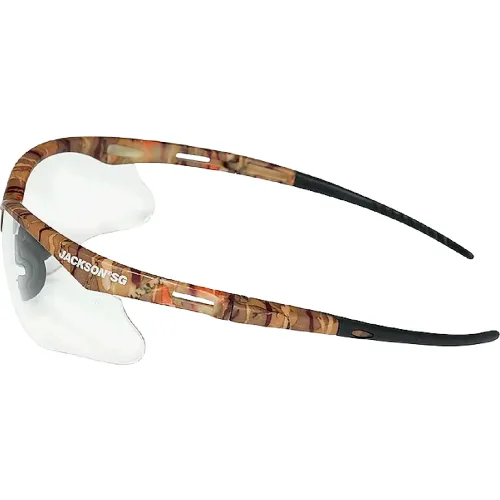 Jackson Safety SG Safety Glasses with Anti-Fog, Clear Lens and Camo Frame - Image 4