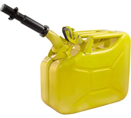 Wavian Jerry Can w/Spout & Spout Adapter, Yellow, 10 Liter/2.64 Gallon Capacity - 3025