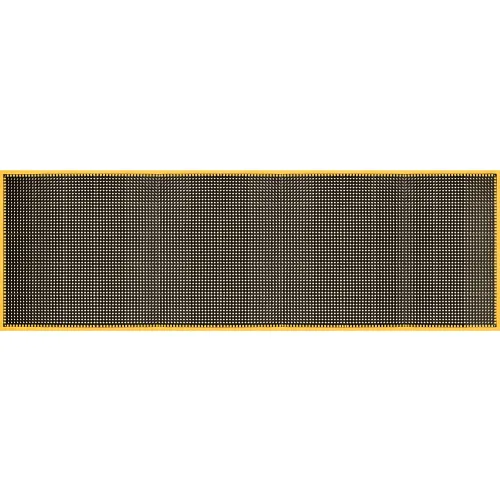 Global Industrial™ Drainage Mat, 3'W x 10'L, 7/8" Thick, Black/Yellow Border
