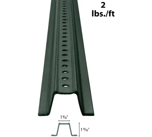 054-00006 U-Channel Sign Post, 12'L, 2 lbs./ft., Green