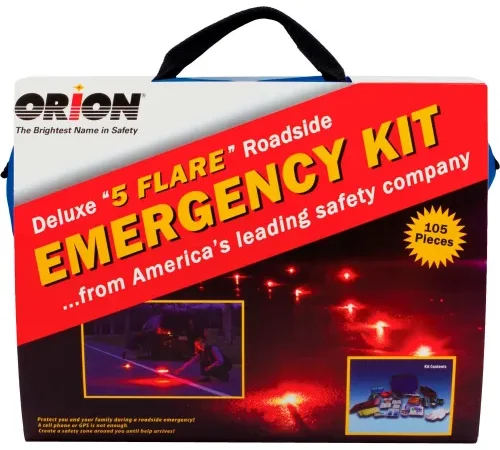113178 105 Pc. Deluxe 5-Flare Roadside Emergency Kit