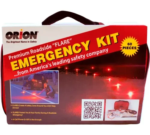 115651 60 Pc. Premium Road Flare Emergency Kit