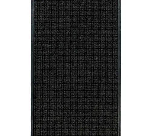 WaterHog® Squares Entrance Mat Classic Border 3/8" Thick 3 x 16' Charcoal
