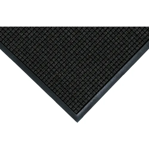 M Matting WaterHog® Squares Classic Mat, 3/8" Thick, 3'W x 5'L, Charcoal Black - Image 2