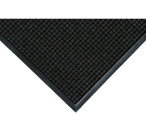M Matting WaterHog® Squares Classic Mat, 3/8" Thick, 4'W x 6'L, Charcoal Black