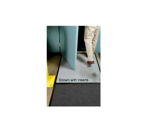 CleanShield® Stride Mat Mat Rubber Frame w/Carpet 36.5" x 92.5" Charcoal