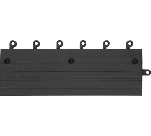 Wearwell® ErgoDeck® Heavy Duty Ramp 7/8" Thick 1.5' x 1.5' Black - Case of 10