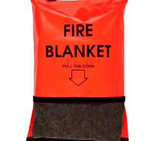 First Voice Bright Orange Fire Blanket with Bag, 84"L x 62"W