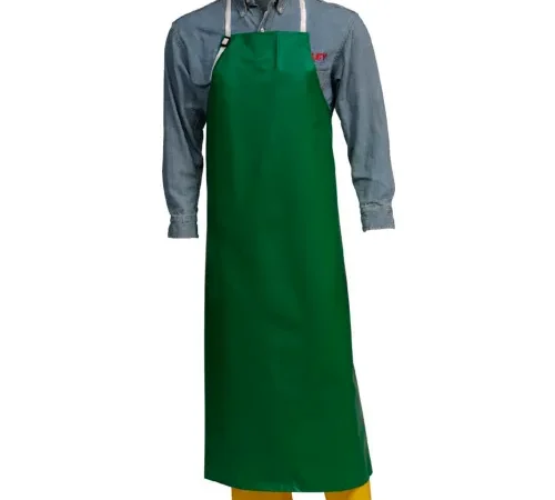 Tingley® A41008 SafetyFlex® PVC/Polyester Apron, 38" x 48", Green, Medium