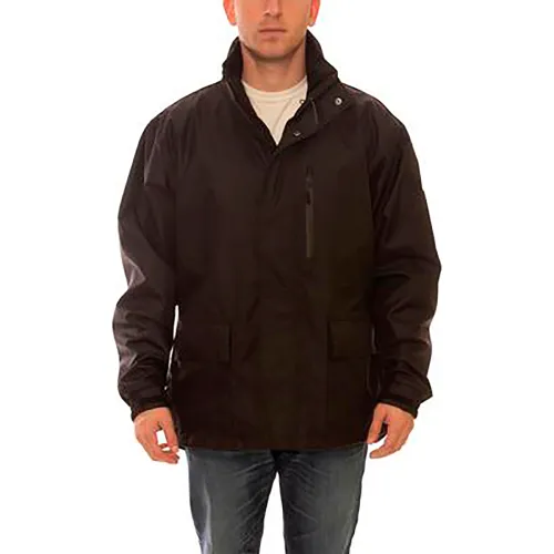 Icon™ Premium Breathable Jacket, Size Men's Medium, Attached Hood, Black