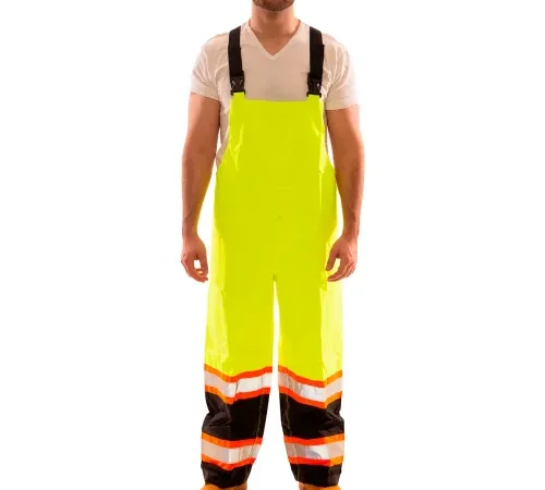 Tingley® Icon™ Overall, Fluorescent Lime/Black - Snap Fly Front, Large
