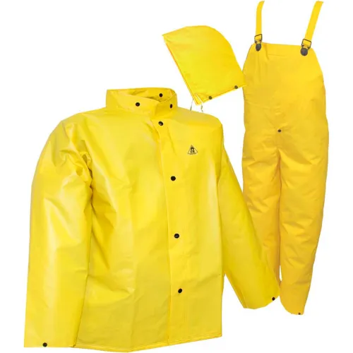 Tingley® S56307 DuraScrim™ 3 Pc Suit, Yellow, Detachable Hood, 5XL