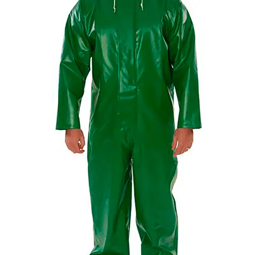 Safetyflex® Coverall, Green, Specialty PVC on 150D Polyester, XL