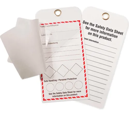 INCOM® GHS1043 GHS Style Self-Laminating Workplace Tags, Blank, 25/Pack
