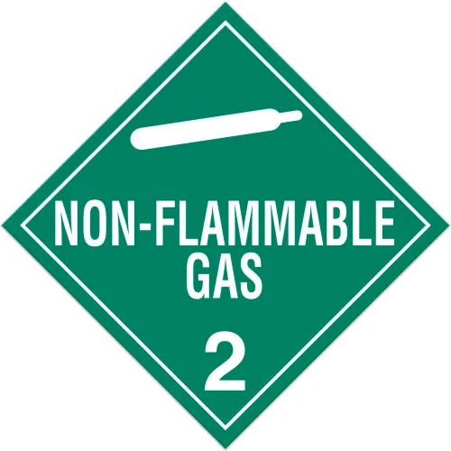 INCOM® TA220TB Class 2.2 Non-Flammable Gas Tagboard Placard - 100/Pkg