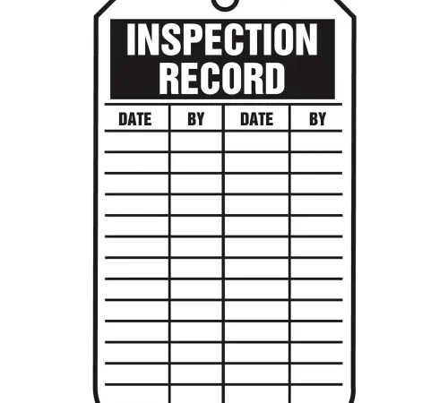 Accuform TRS307CTP Inspection Record Tag, PF-Cardstock, 25/Pack