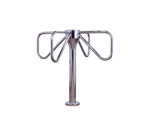 4-Arm Turnstile Only Counter Clockwise Direction - Satin Chrome
