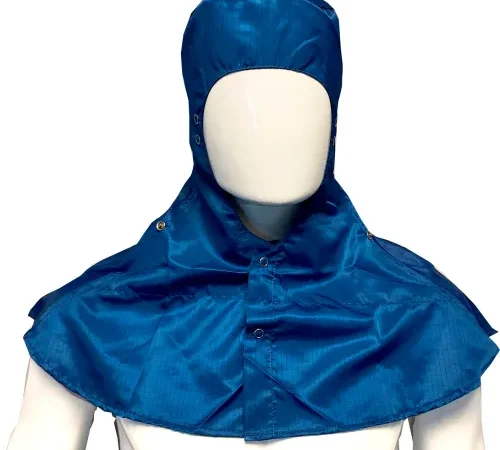 Transforming Technologies TX4000 ESD Cleanroom Apparel Hood, Open Face, XS, Navy Blue