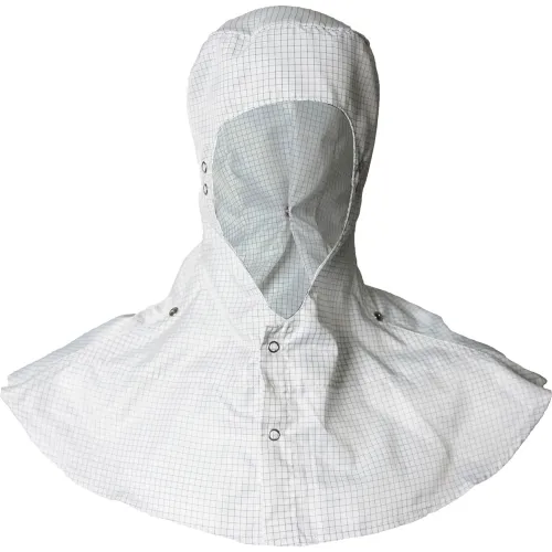 Transforming Technologies TX4000 ESD Cleanroom Apparel Hood, Open Face, XS, White