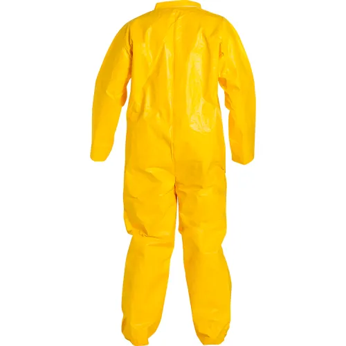 DuPont™ Tychem® 2000 Coverall, Front Zipper, Serged Seams, Yellow, MD, 12/Qty - Image 2