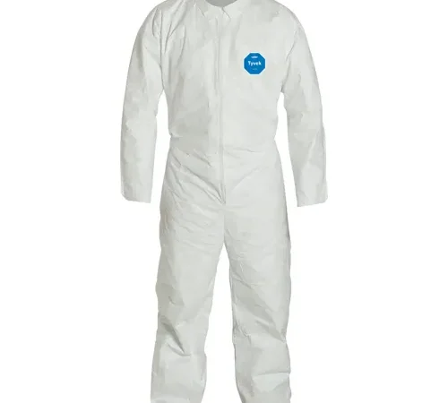 DuPont™ Tyvek® 400, Coverall,Serged Seams, Open Wrist & Ankles, White, MD, 25/Qty