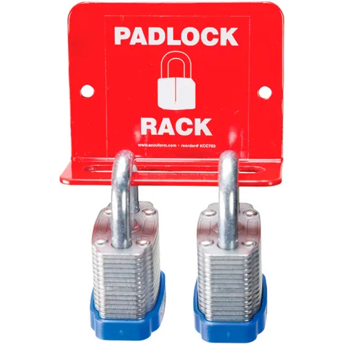Accuform KCC703 Padlock Shelf Rack, 4-6 Padlock Capacity, Steel