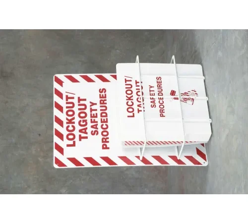 Accuform KSS142 Lockout Procedure Station, Aluminum, 14-1/4"W X 21-1/5"H