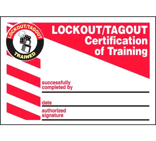 Accuform LKC207Lpp Lockout/Tagout Wallet Card, 25/Pk, Plastic