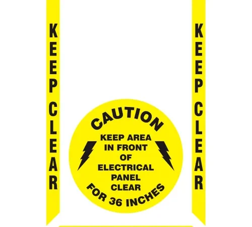 Accuform PSR526 Slip-Gard™ Floor Marking Kit - Electrical Panel, Keep Clear
