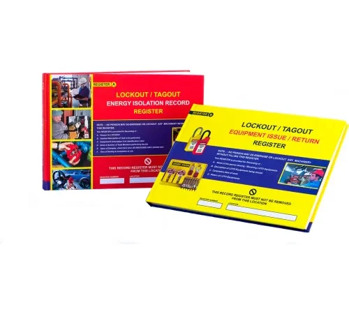 Zing Lockout Register, Paper, Yellow/Red, Pack of 2