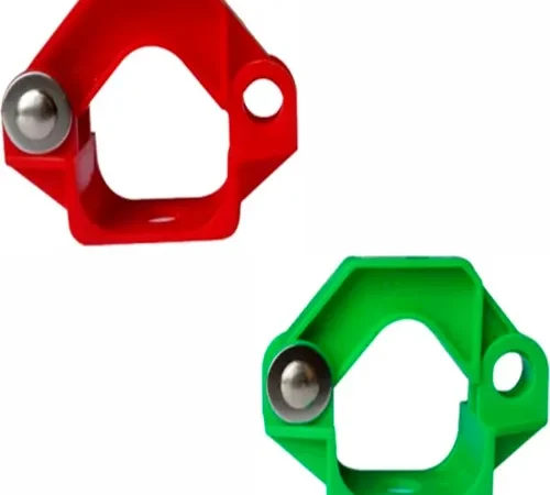Zing Power Handle Lockout, Steel/Plastic, Red
