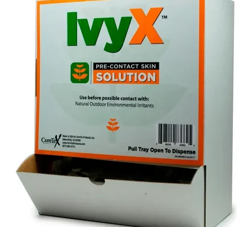 CoreTex® Ivy X 83662 Pre-Contact Gel, Posion Oak & Ivy Solution, Wallmount Pack, 50 Packets