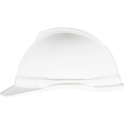 MSA V-Gard® 500 Cap Non-Vented 6-Point Fas-Trac III, White - Pkg Qty 20