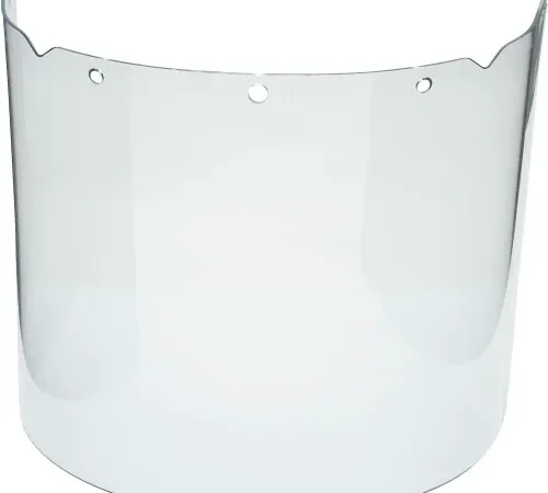MSA V-Gard® Visor, Propionate, Clear, Molded, 8"W x 17"L x .098"H - Pkg Qty 5