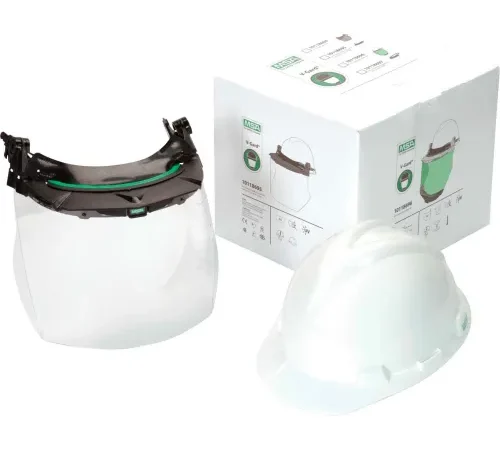 MSA V-Gard® Accessory System Kit with V-Gard Cap, White, For Slotted Caps with Clear PC Visor