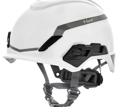 MSA V-Gard® H1 Safety Helmet, Novent Fas-Trac® III Pivot, ANSI, CSA, EN397, White