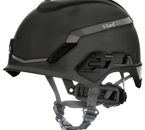 MSA V-Gard® H1 Safety Helmet, Novent Fas-Trac® III Pivot, ANSI, CSA, EN397, Black