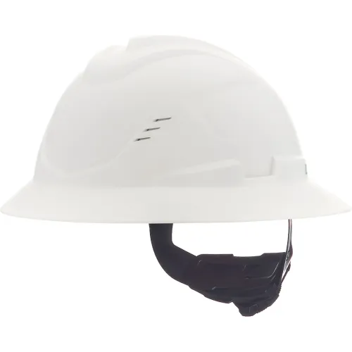 MSA Safety V-Gard C1™ Full Brim Hard Hat, Vented, Fas-Trac III, White - Pkg Qty 16