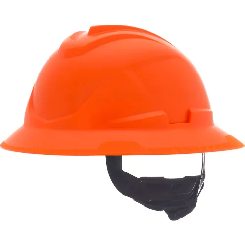 MSA Safety V-Gard C1™ Full Brim Hard Hat, Non-Vented, Fas-Trac III, Orange