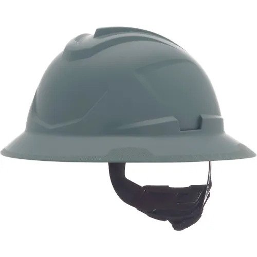 MSA Safety V-Gard C1™ Full Brim Hard Hat, Non-Vented, Fas-Trac III, Gray - Pkg Qty 16