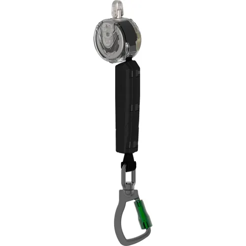 MSA V-TEC Personal Fall Limiter w/o Anchorage Connector, Single Leg, Aluminum Swivel Carabiner, 10'L